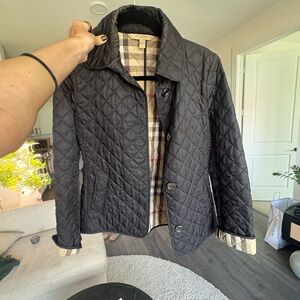 Authentic Burberry Brit Quilted Black Women's Jacket S/P